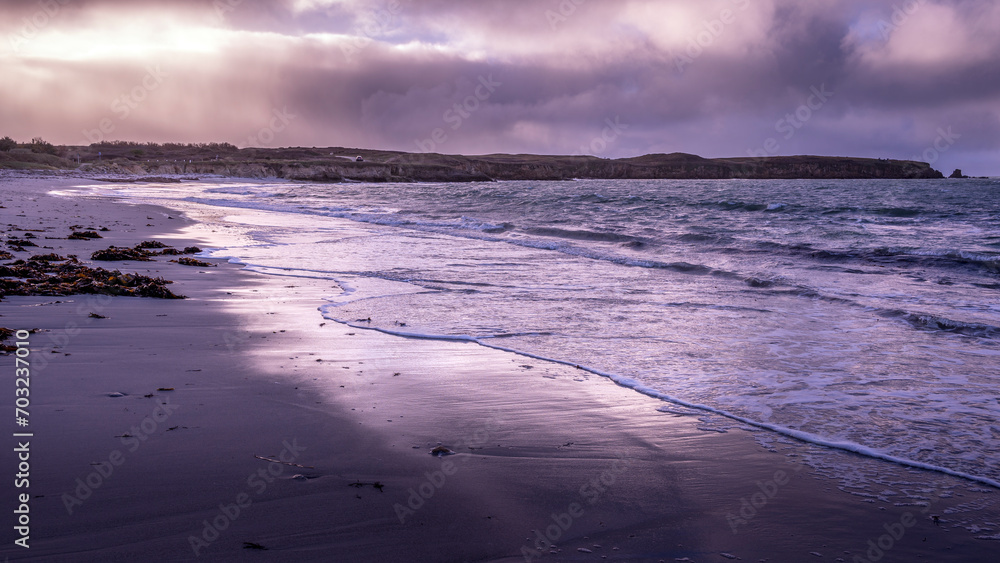 Paysage marin de la Côte Sauvage de la presqu'île de Quiberon dans le Morbihan en france en hiver Paysage marin de la Côte Sauvage de la presqu'île de Quiberon dans le Morbihan en france en hiver
