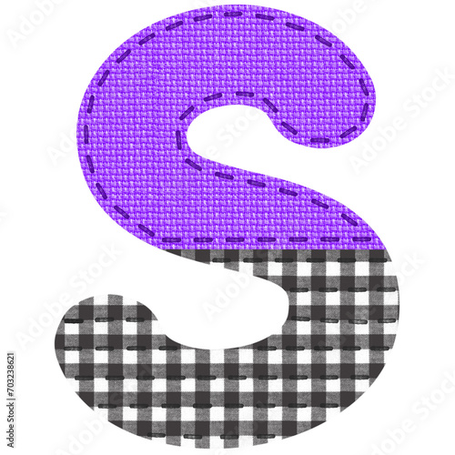 Fabric Alphabet Letter S photo