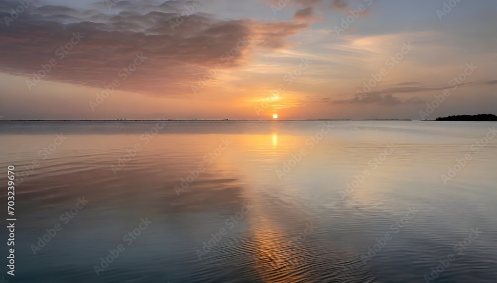 the beauty of a sunset over the sea. Envision the sun dipping below the horizon, painting the sky in hues of gold and pink, reflecting on the calm waters. This visual should evoke a sense of peace and