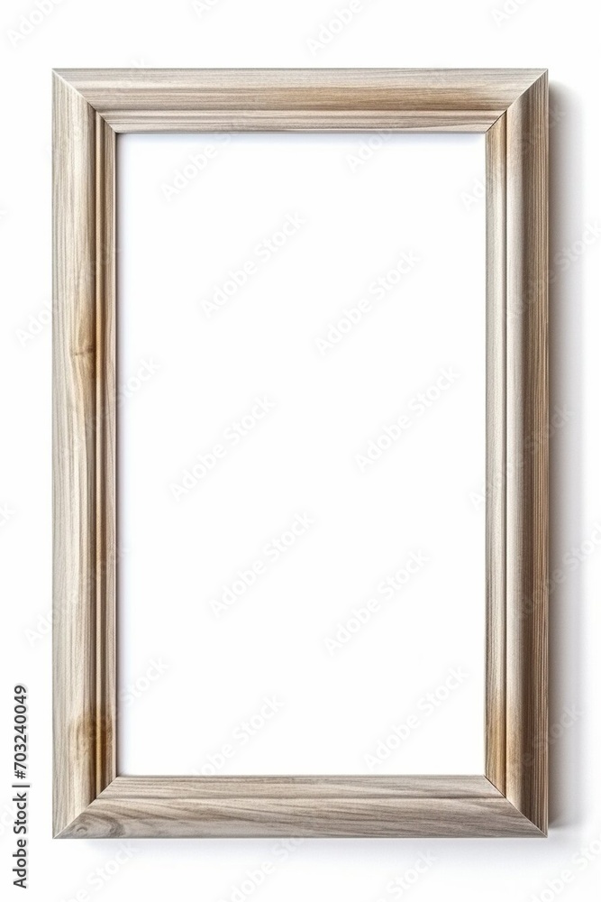 Wooden picture frame isolated on white background with copy space. Image display concept Wooden picture frame isolated on white background with copy space. Image display concept
