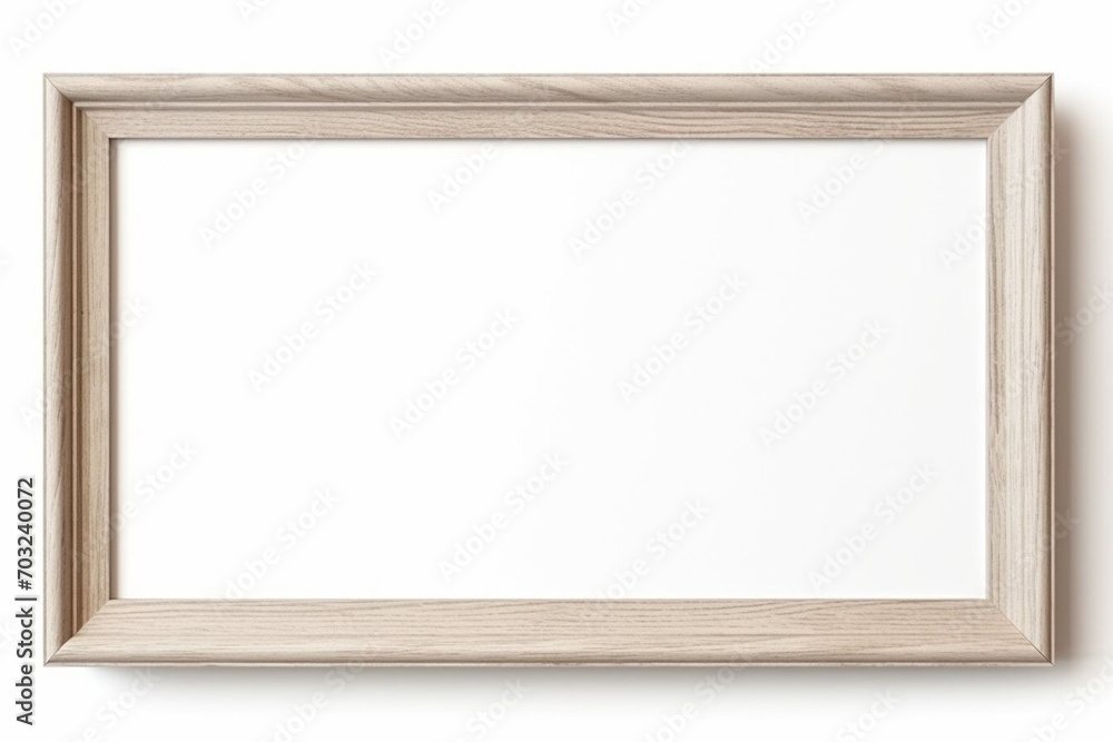 Wooden picture frame isolated on white background with copy space. Image display concept Wooden picture frame isolated on white background with copy space. Image display concept