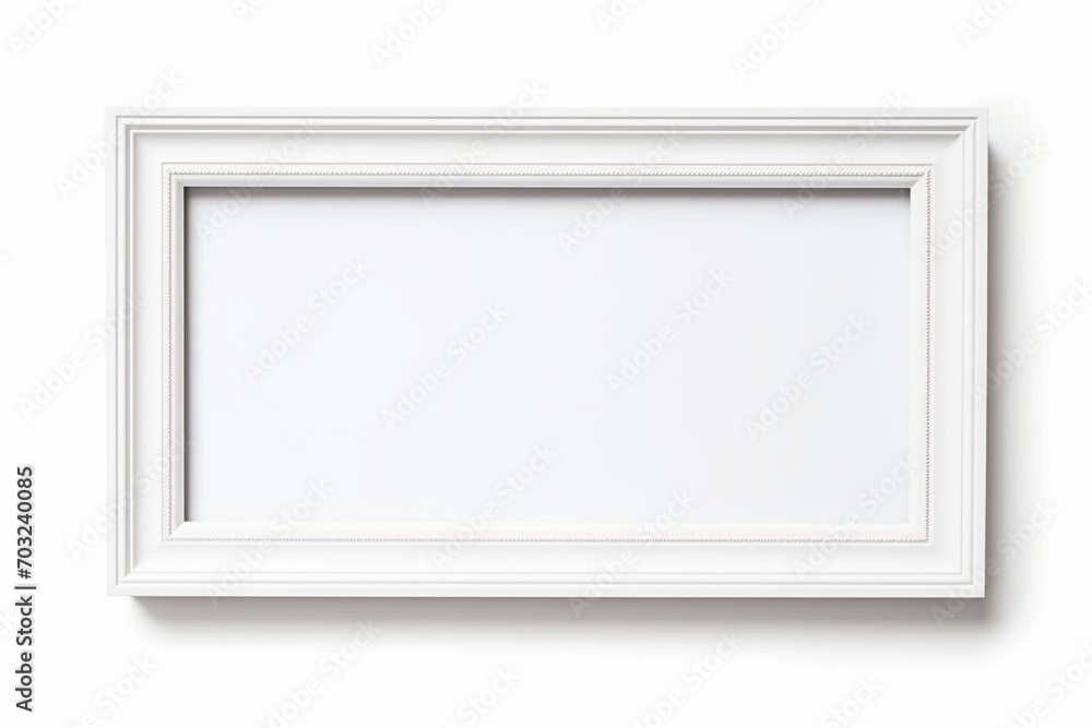 Wooden picture frame isolated on white background with copy space. Image display concept Wooden picture frame isolated on white background with copy space. Image display concept