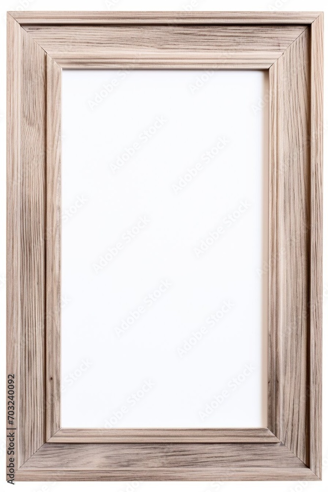 Wooden picture frame isolated on white background with copy space. Image display concept Wooden picture frame isolated on white background with copy space. Image display concept