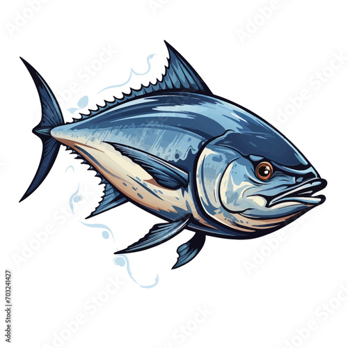fish, sea, vector, fishing, illustration, animal, water, ocean, tuna, isolated, food, blue, underwater, seafood, nature, marine, fin, icon, wildlife, aquatic, aquarium, cartoon, white, art, silhouette