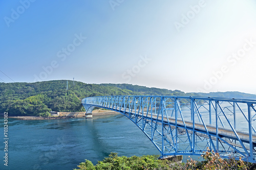 黒之瀬戸大橋 うずしおパークからの眺め 鹿児島県長島町