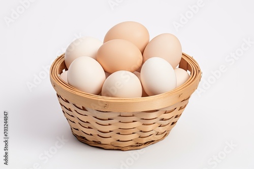 Wallpaper Mural Raw chicken eggs basket Torontodigital.ca