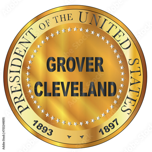 Grover Cleveland Metal Stamp 2nd Term
