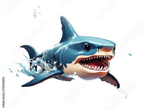 shark cartoon isolated