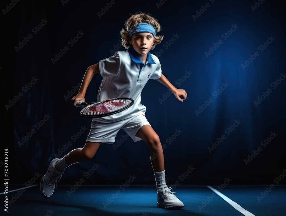 Professional badminton players carry rackets on the court during warm-up matches before a tournament Professional badminton players carry rackets on the court during warm-up matches before a tournament