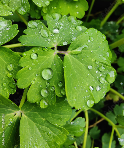 water drops on the plant