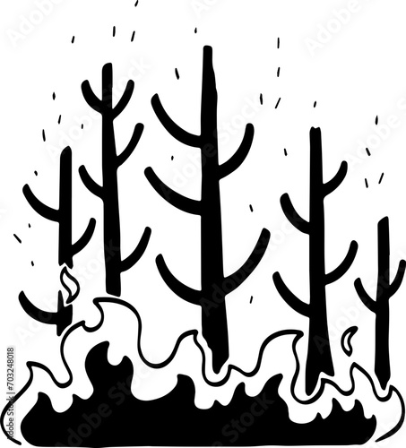 cartoon wildfire drawing.