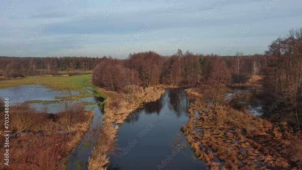 Flood from the small Grabia river, Poland. Flood from the small Grabia river, Poland.