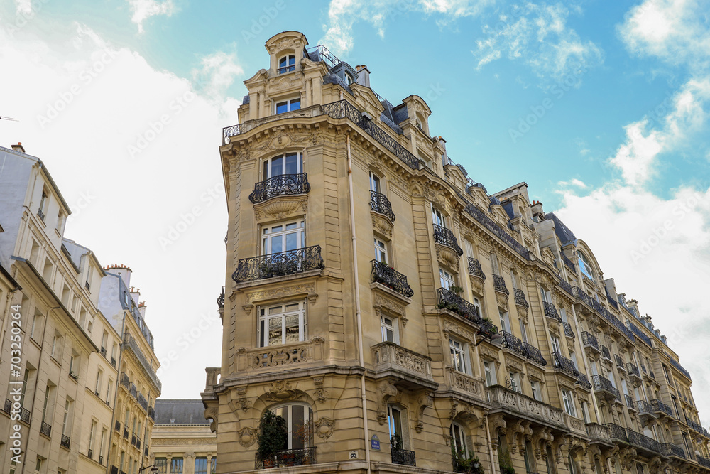 Fototapeta premium real estate , haussmannian architecture in Paris