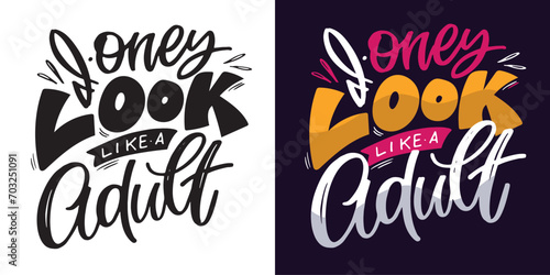 Hand drawn lettering postcard. T-shirt design, mug print, 100% vector image.