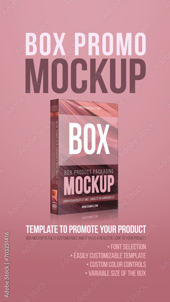 Box Mockup For Product Promotion Stock Template | Adobe Stock