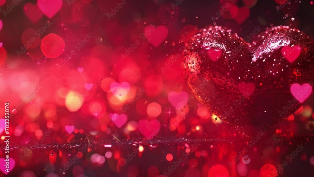 valentines day background with hearts and romantic. seamless looping time-lapse virtual video animation background.