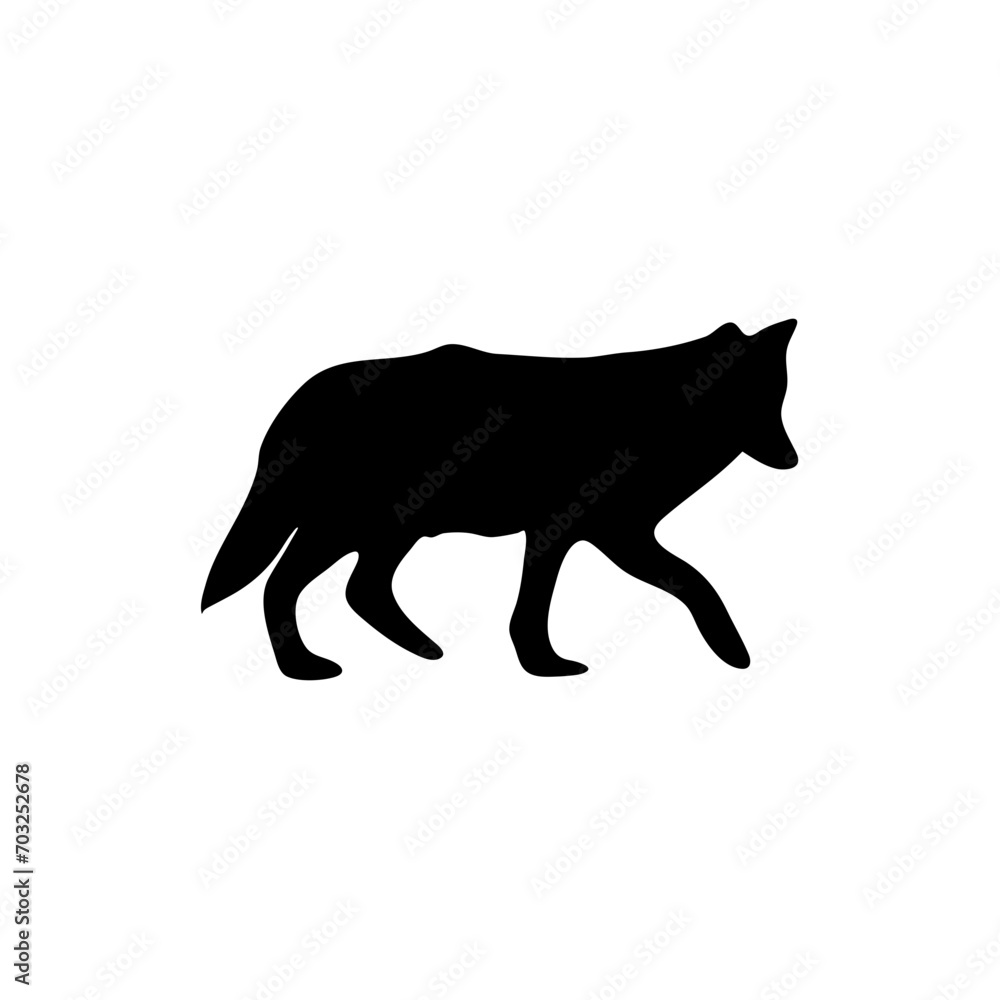 Wolf silhouette vector 