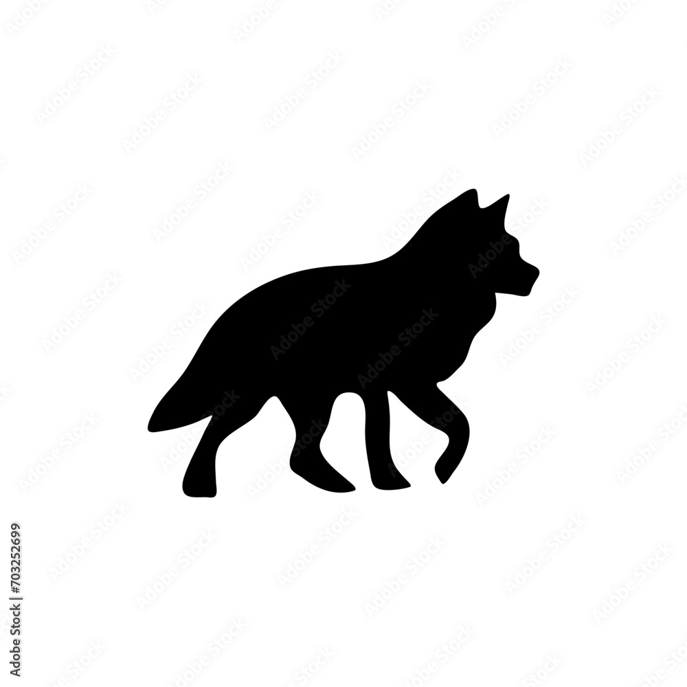 Wolf silhouette vector 