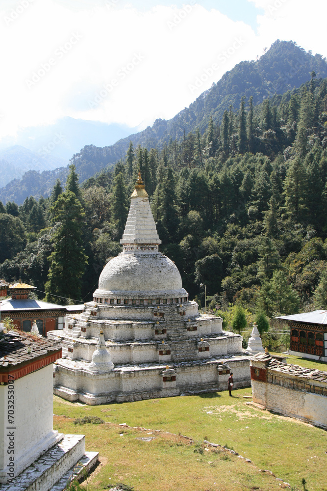 buddhist monument (chendebji chorten) in bhutan 