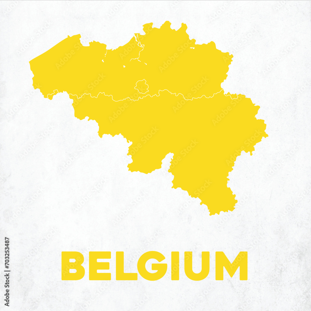 Obraz premium Detailed Belgium Map