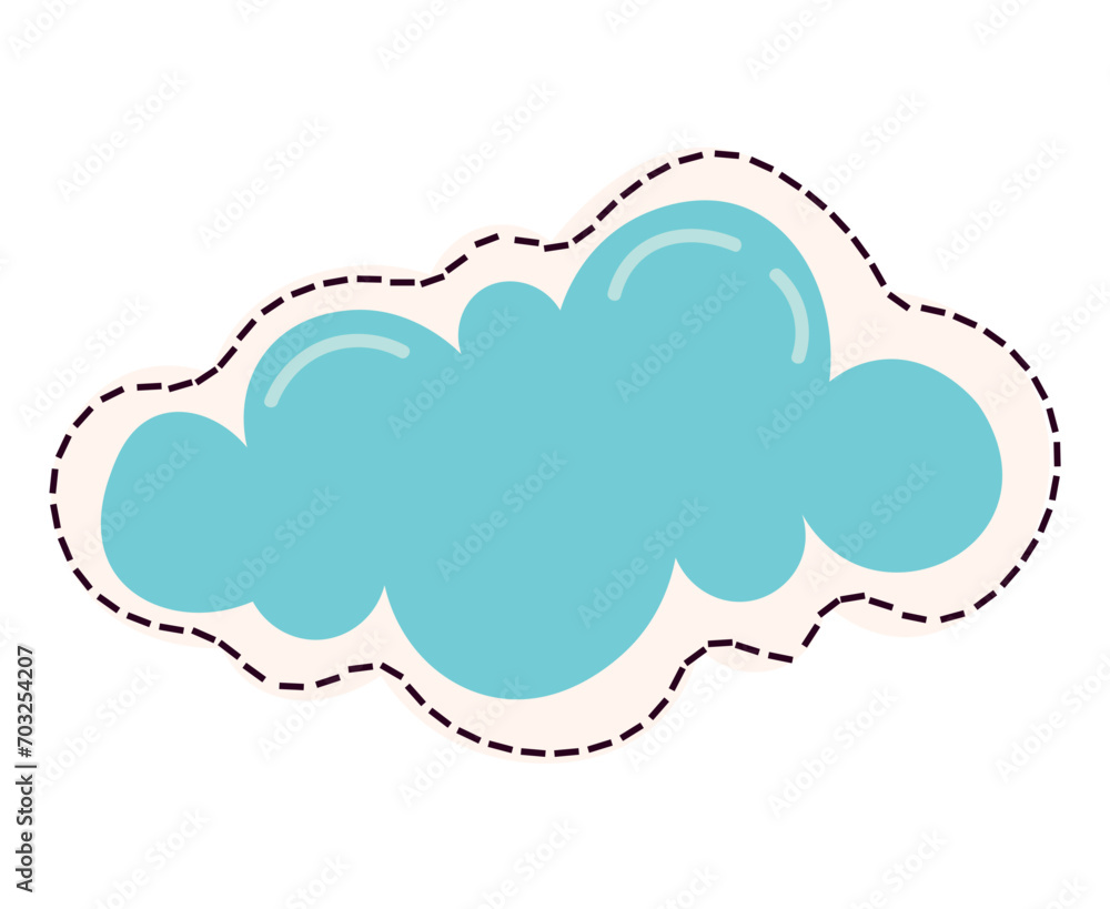 Kawaii sticker of colorful set. This delightful illustration showcases a fluffy cloud designed in a charming sticker style. Vector illustration. Kawaii sticker of colorful set. This delightful illustration showcases a fluffy cloud designed in a charming sticker style. Vector illustration.