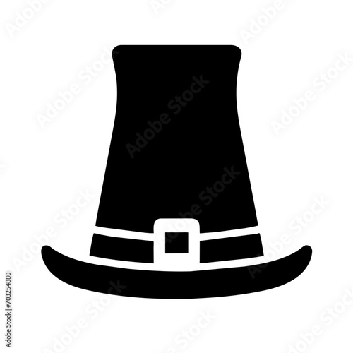 Pilgrim's hat and bonnet vektor icon illustation