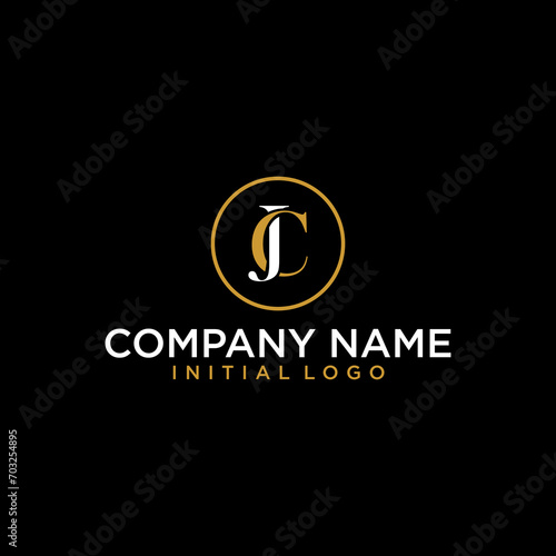 letter jc or cj luxury circle logo design inspiration