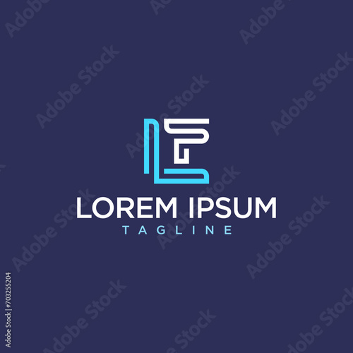 lt tl monogram logo design photo
