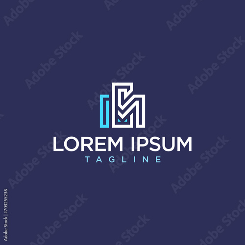 mc cm monogram logo design photo