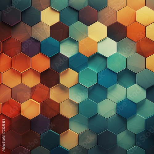 Randomly color hexagon shape for background