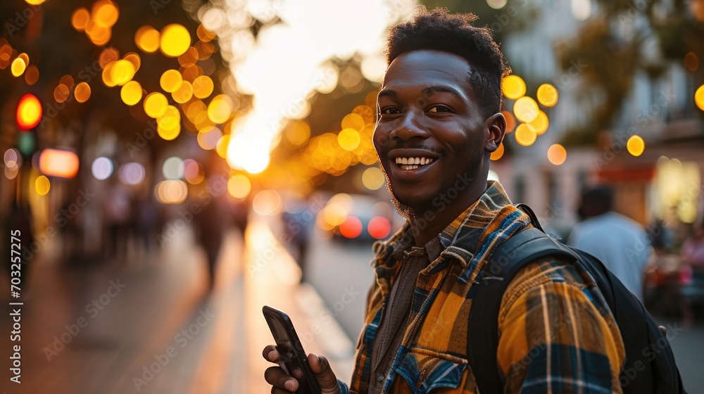 portrait of attractive young black man smiling portrait of attractive young black man smiling