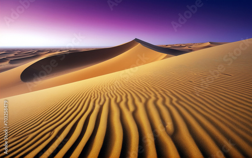 Amazing view of sand dunes in the desert.