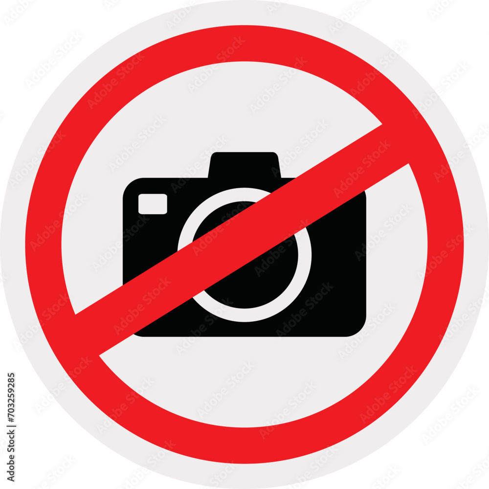 No take photo sign, No use camera sign with black camera symbol and red no sign or symbol No take photo sign, No use camera sign with black camera symbol and red no sign or symbol