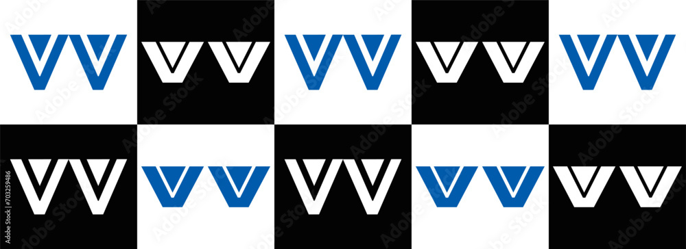 VV logo. VV set , V V design. White VV letter. VV, V V letter logo design. Initial letter VV letter logo set, linked circle uppercase monogram logo. V V letter logo vector design.
VV logo. VV set , V V design. White VV letter. VV, V V letter logo design. Initial letter VV letter logo set, linked circle uppercase monogram logo. V V letter logo vector design.