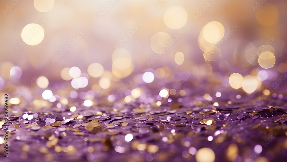 purple bokeh background, Purple glitters on a purple background, Pink or purple glitter and gold lights bokeh background.