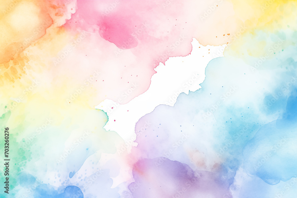 Watercolor background with space for text Colorful creative handmade backdrop for web design, social media, for printing on paper and postcards. Brush spots