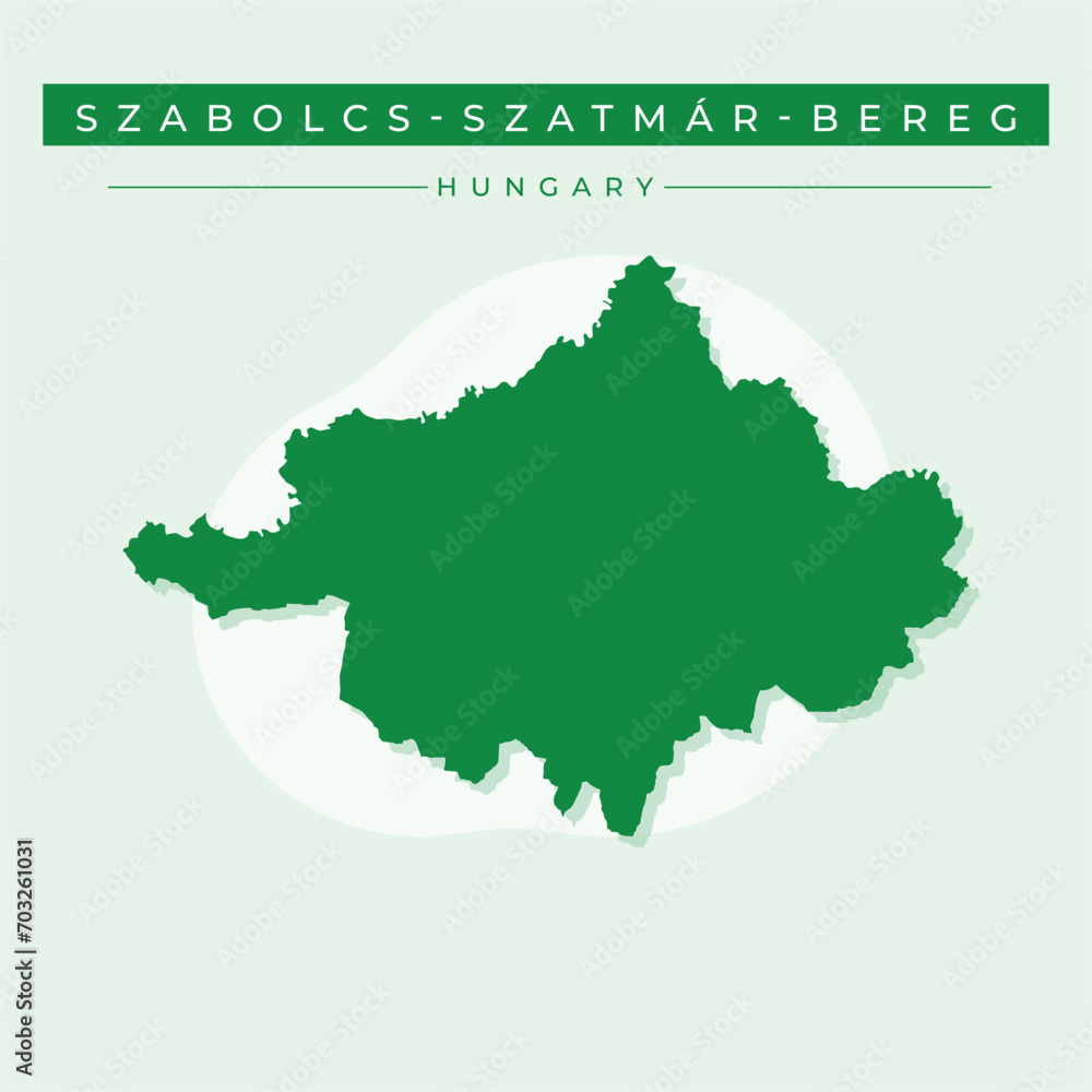 Vector illustration vector of Szabolcs-Szatmár-Bereg map Hungary