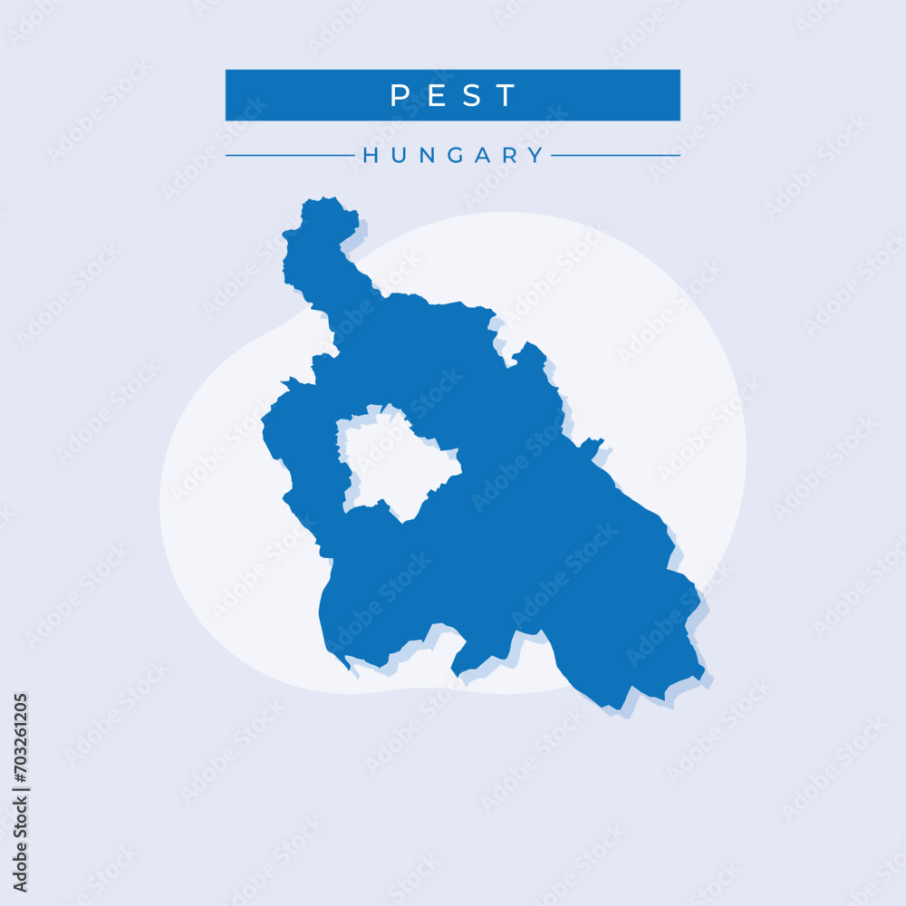 Vector illustration vector of Pest map Hungary