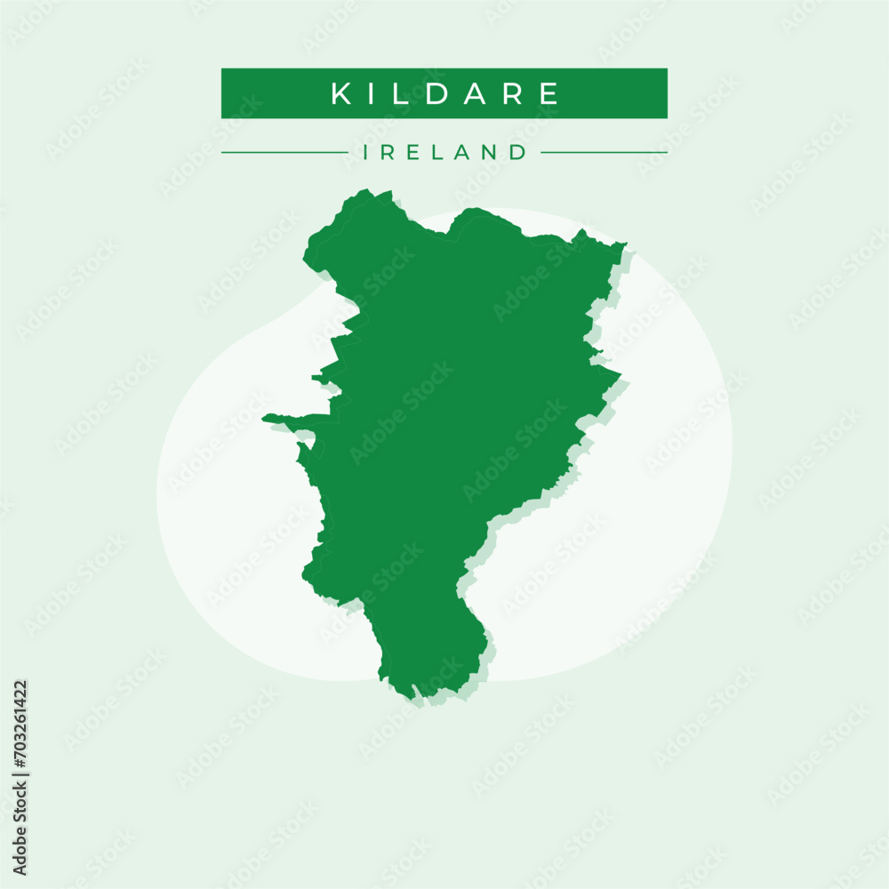 Vector illustration vector of Kildare map Ireland