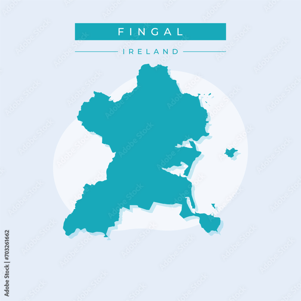 Vector illustration vector of Fingal map Ireland Vector illustration vector of Fingal map Ireland