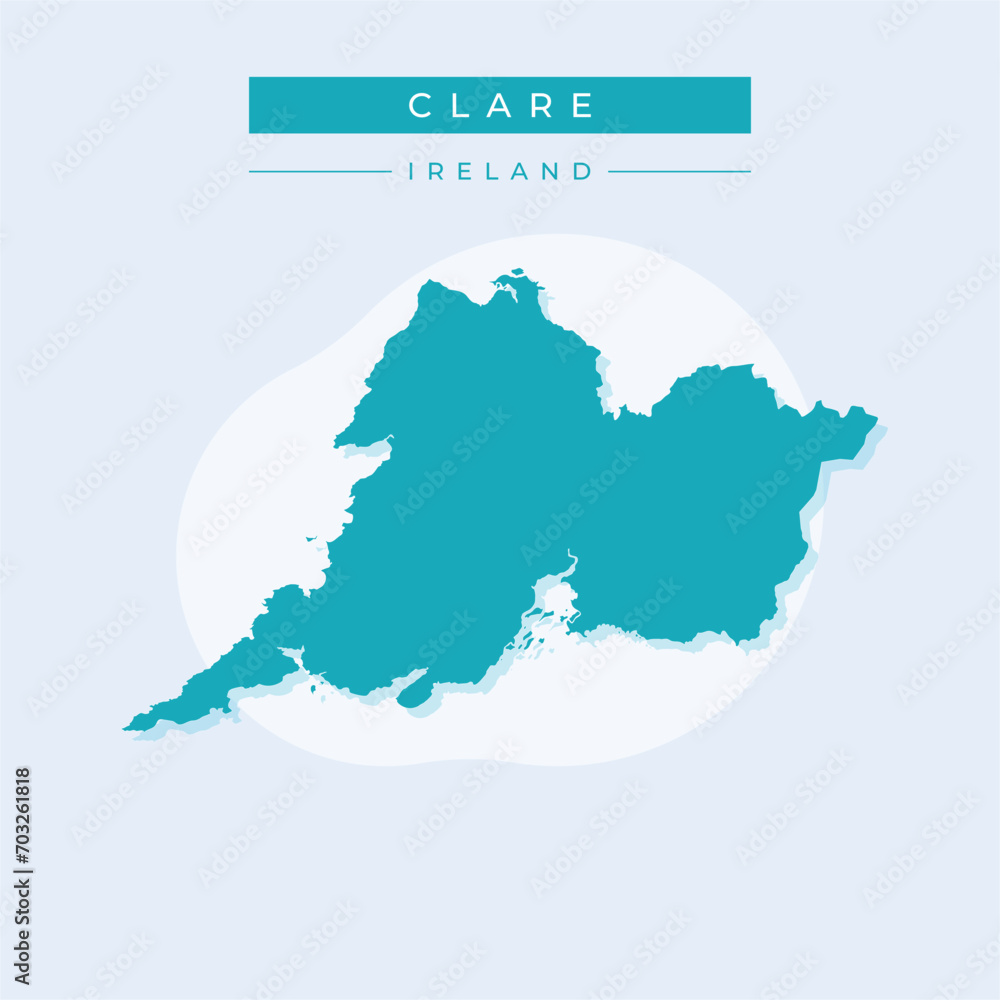 Vector illustration vector of Clare map Ireland