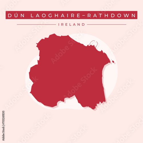 Vector illustration vector of Dún LaoghaireRathdown map Ireland photo