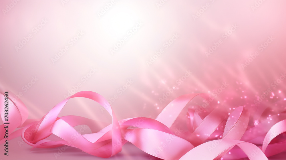 world cancer day wallpaper with pink ribbon with wide copy space for text world cancer day wallpaper with pink ribbon with wide copy space for text