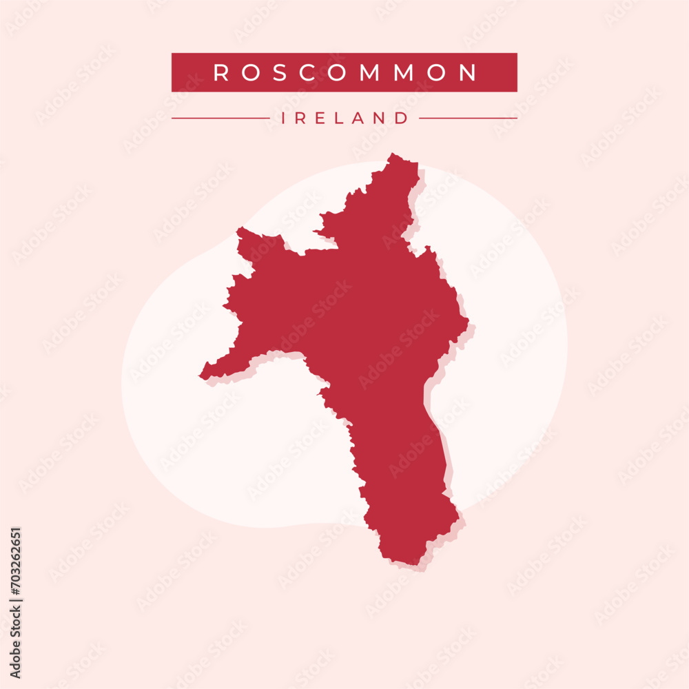 Vector illustration vector of Roscommon map Ireland