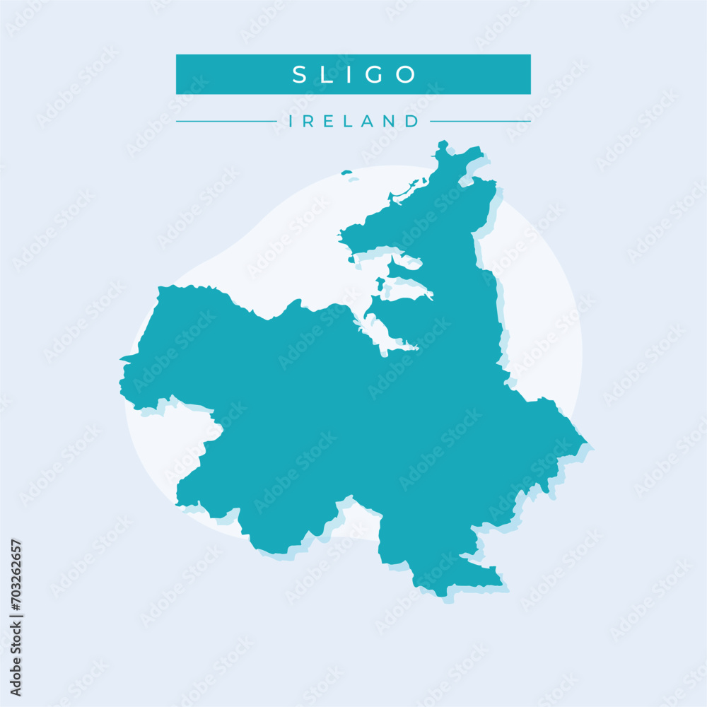Vector illustration vector of Sligo map Ireland