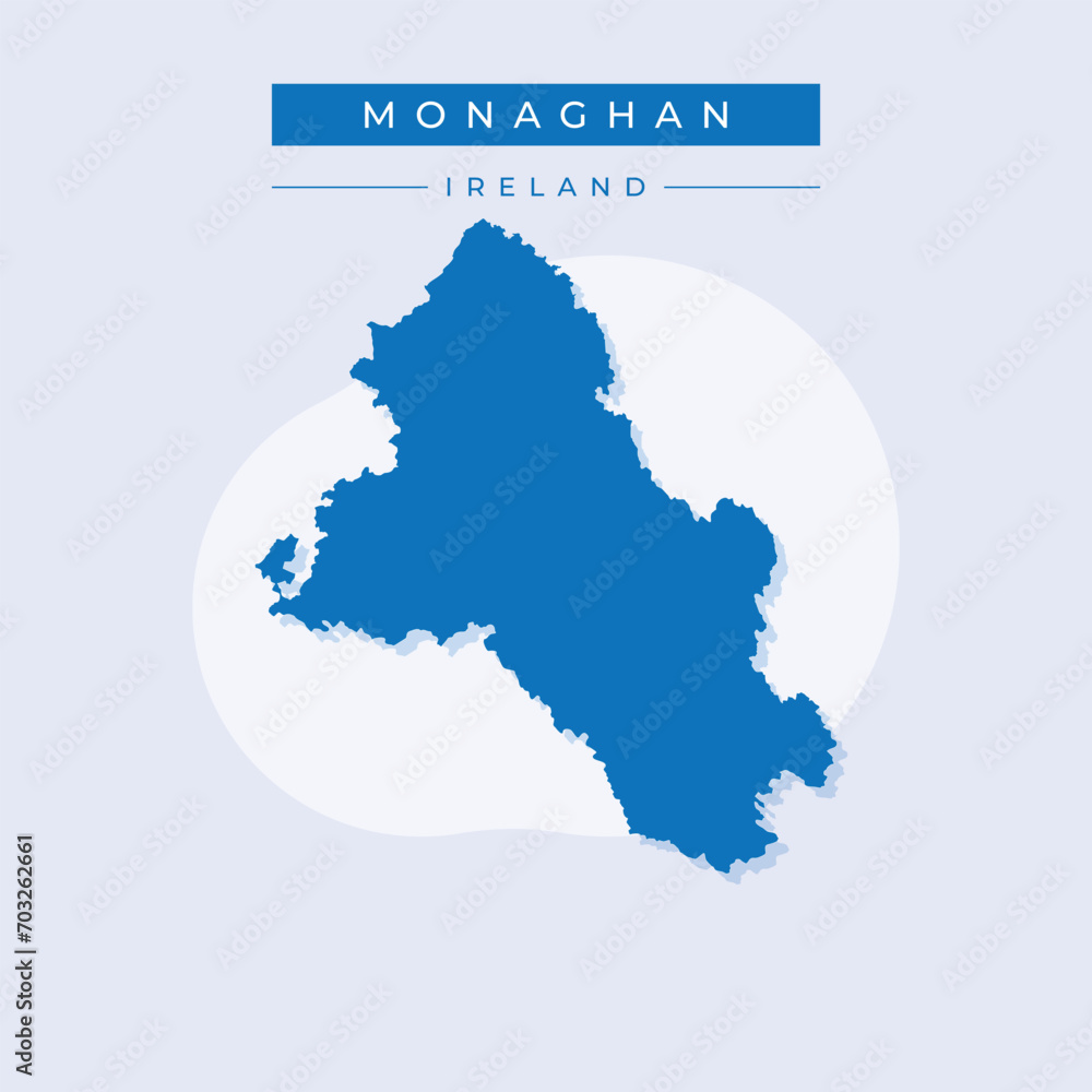 Vector illustration vector of Monaghan map Ireland