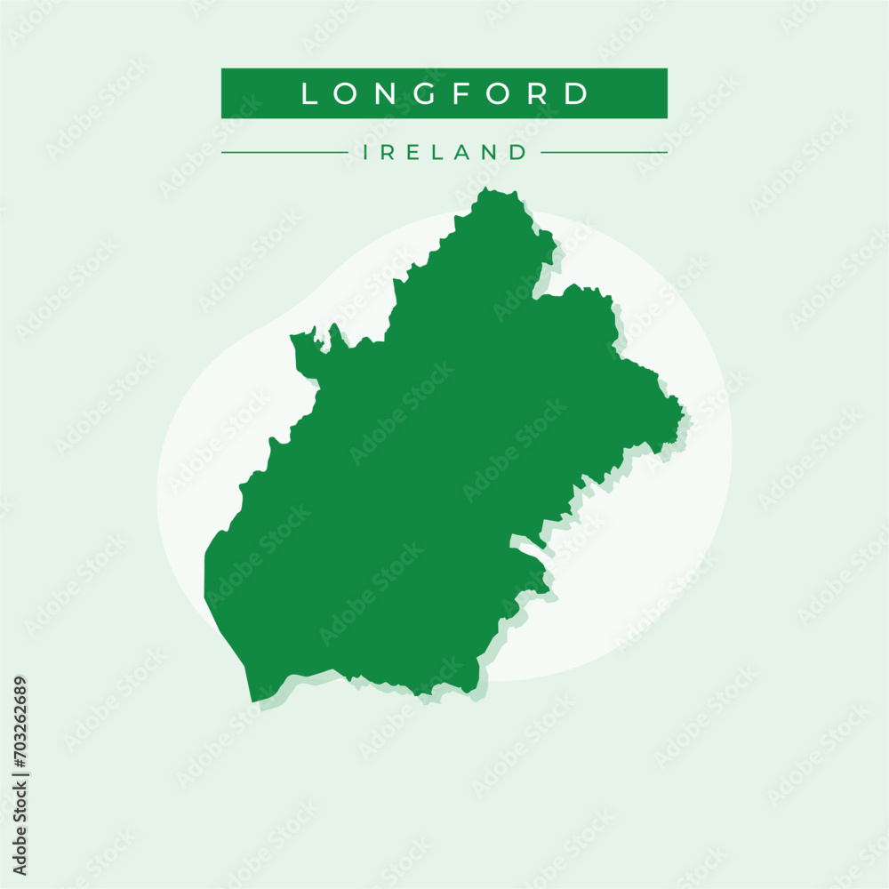 Vector illustration vector of Longford map Ireland