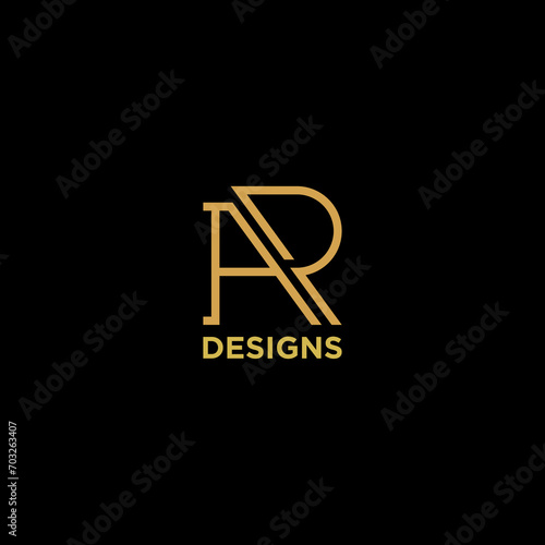 letter ap or pa luxury monogram logo design photo