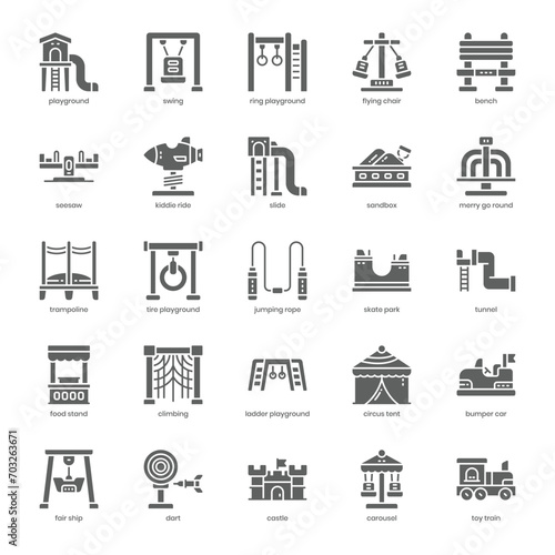 Playground icon pack for your website design, logo, app, and user interface.  Playground icon glyph design. Vector graphics illustration and editable stroke.
