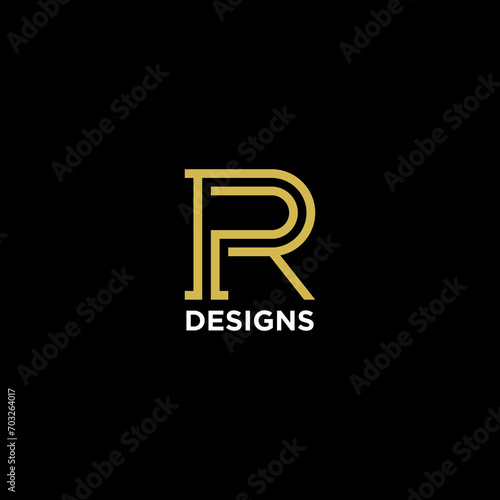 letter rp or pr luxury monogram logo design inspiration